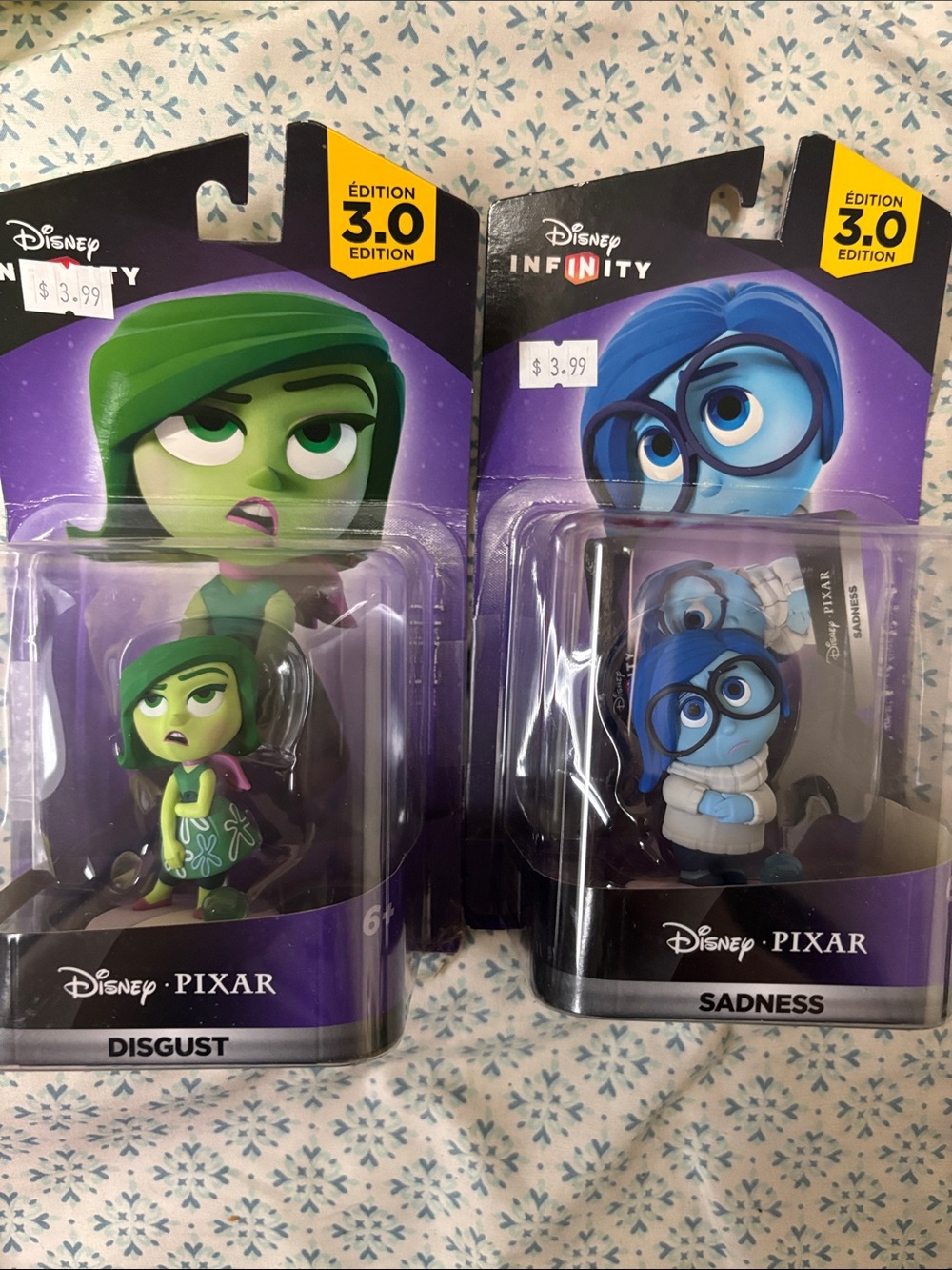 Infinity Edition 3.0 Disgust & Sadness Figures - Green & Blue video games toys